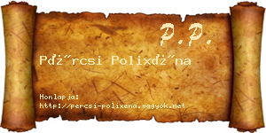 Pércsi Polixéna névjegykártya